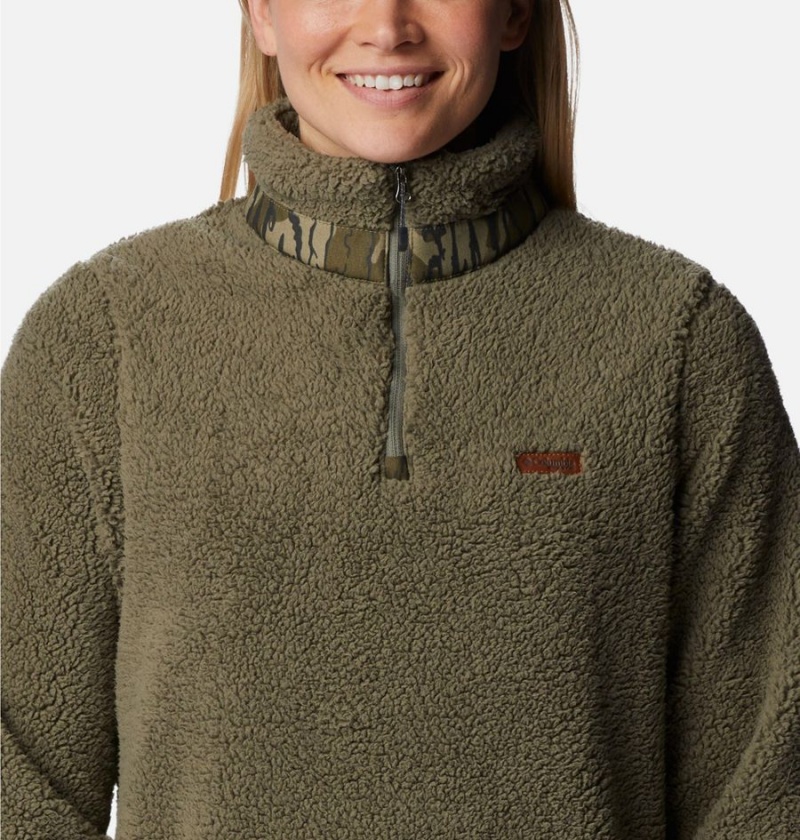 Green Columbia PHG Tough Shot Pullover Women's Fleece Jacket | 76329VZMH