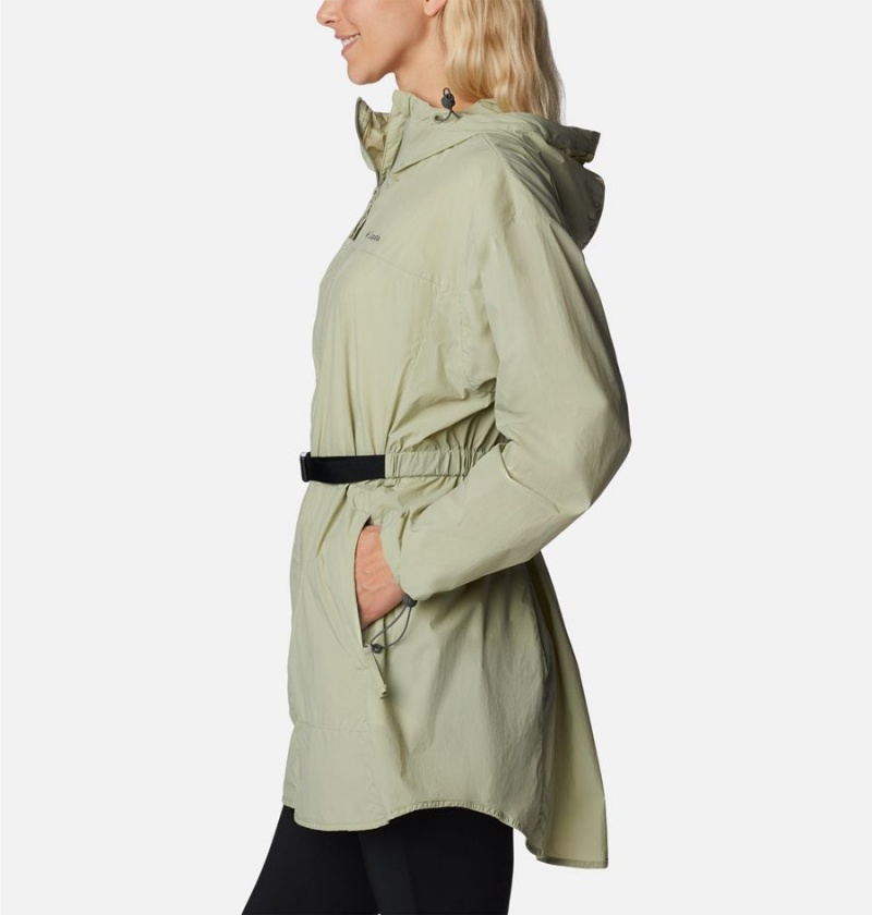 Green Columbia Parkette Long Wind Jacket Women's Windbreaker | 18935AMIO