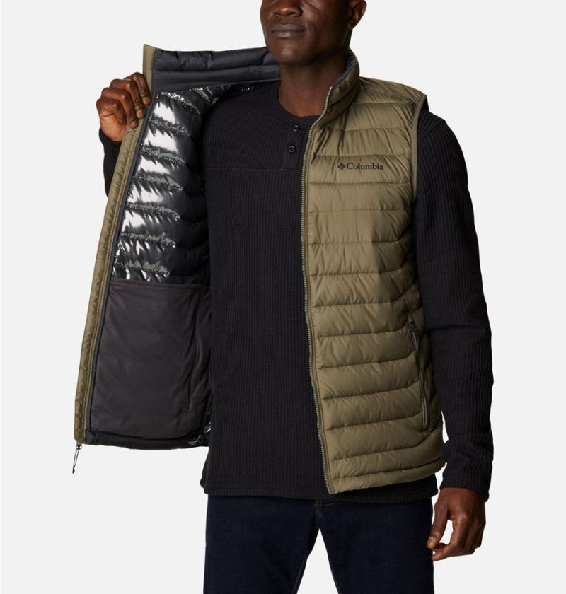 Green Columbia Powder Lite Men's Vest | 21506EOHT