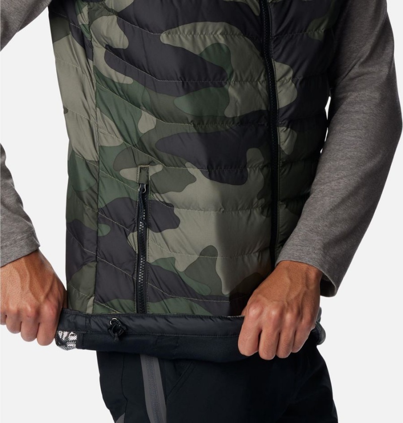 Green Columbia Powder Lite Men's Vest | 70896ENIZ