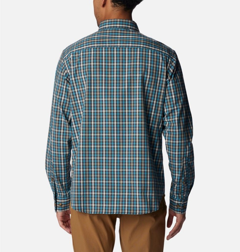 Green Columbia Rapid Rivers II Long Sleeve Men's Shirt | 56032HCDU