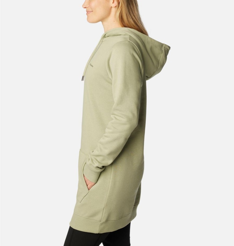 Green Columbia Rush Valley Long Women's Hoodie | 97845WJNC