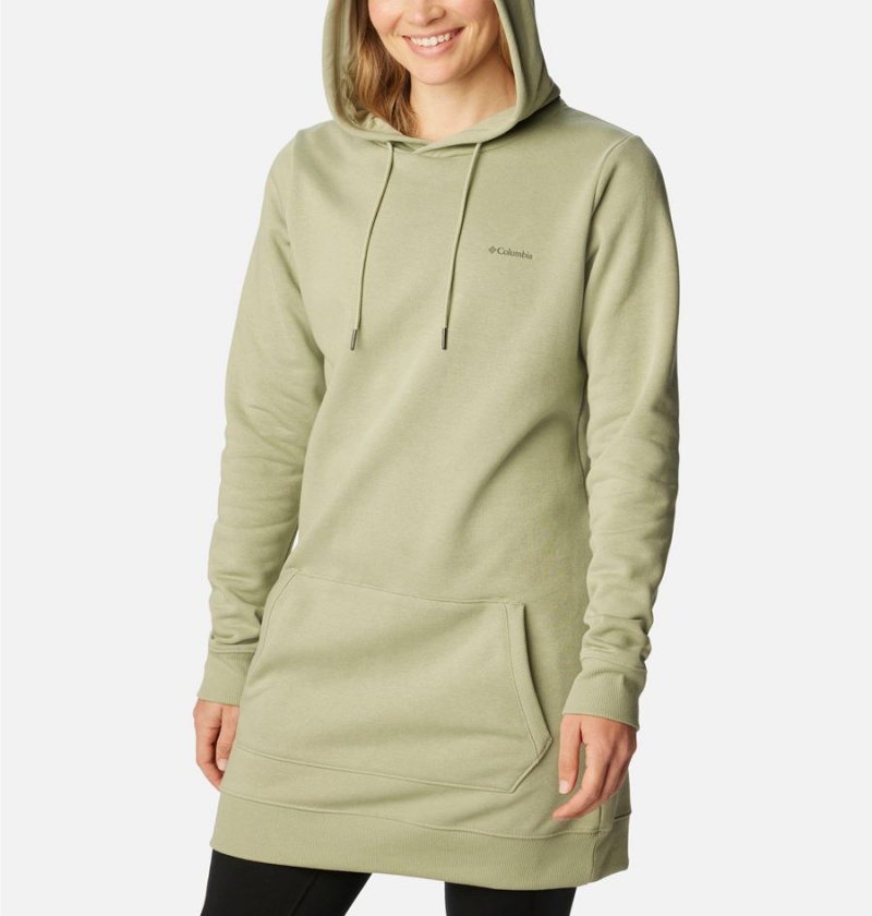 Green Columbia Rush Valley Long Women's Hoodie | 97845WJNC