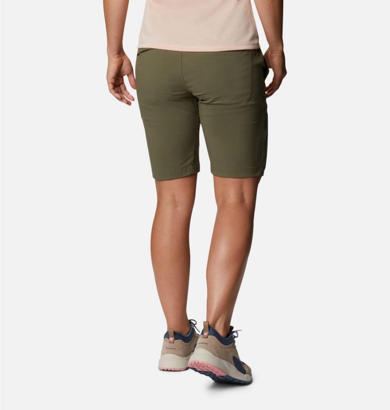 Green Columbia Saturday Trail Long Women's Shorts | 34980PYGJ