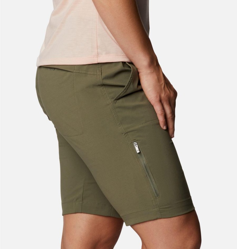 Green Columbia Saturday Trail Long Women's Shorts | 34980PYGJ