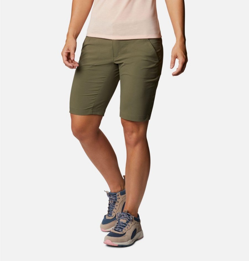 Green Columbia Saturday Trail Long Women\'s Shorts | 34980PYGJ