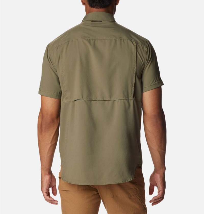 Green Columbia Silver Ridge UtilityLite Short Sleeve Men's Shirt | 23508YMVQ