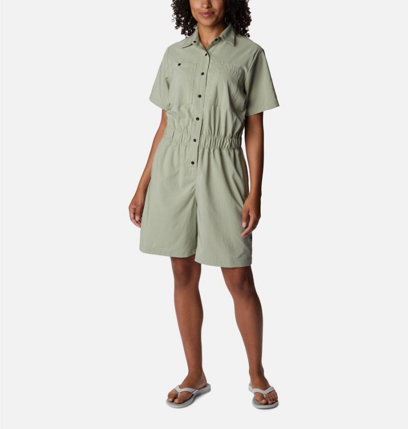 Green Columbia Silver Ridge Utility Women's Dress | 21407WNDB