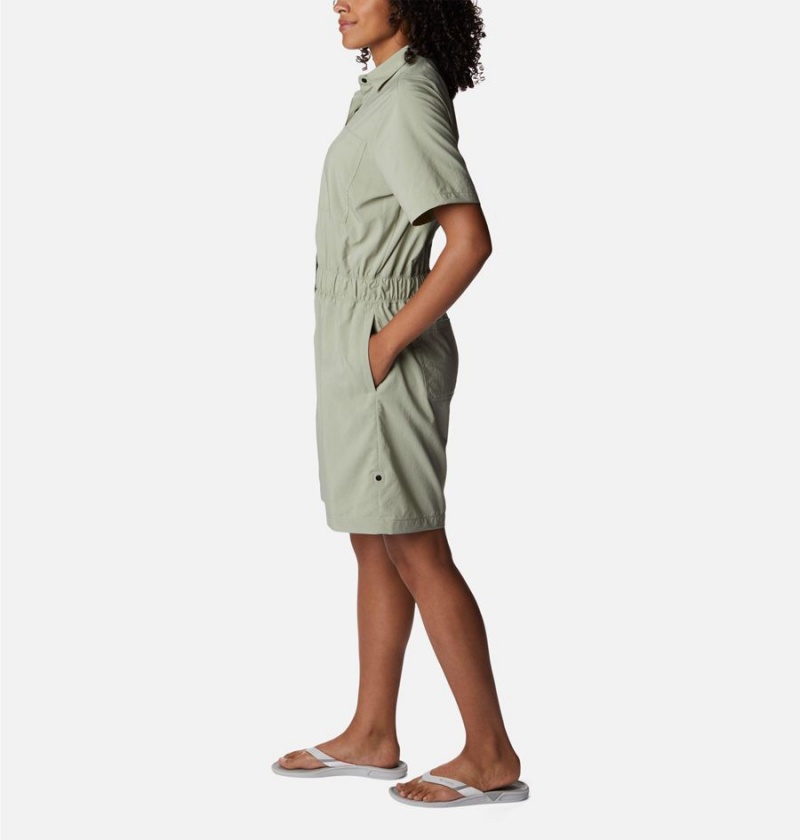 Green Columbia Silver Ridge Utility Women's Dress | 21407WNDB