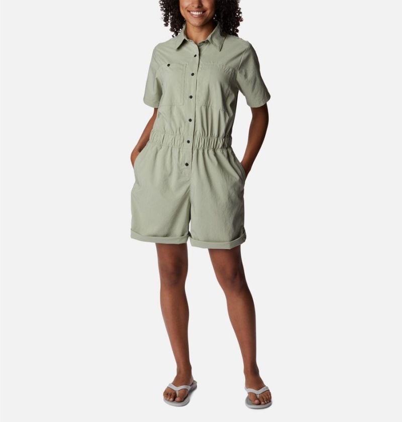 Green Columbia Silver Ridge Utility Women\'s Dress | 21407WNDB