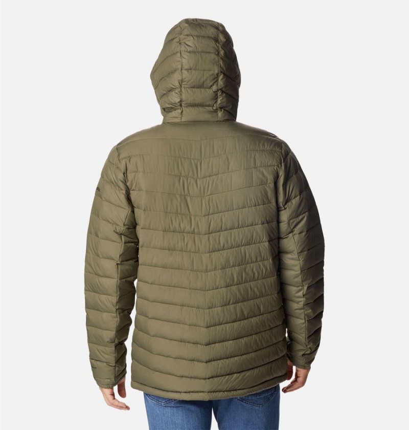 Green Columbia Slope Edge Hooded Insulated Men's Puffer Jacket | 41068SMLX