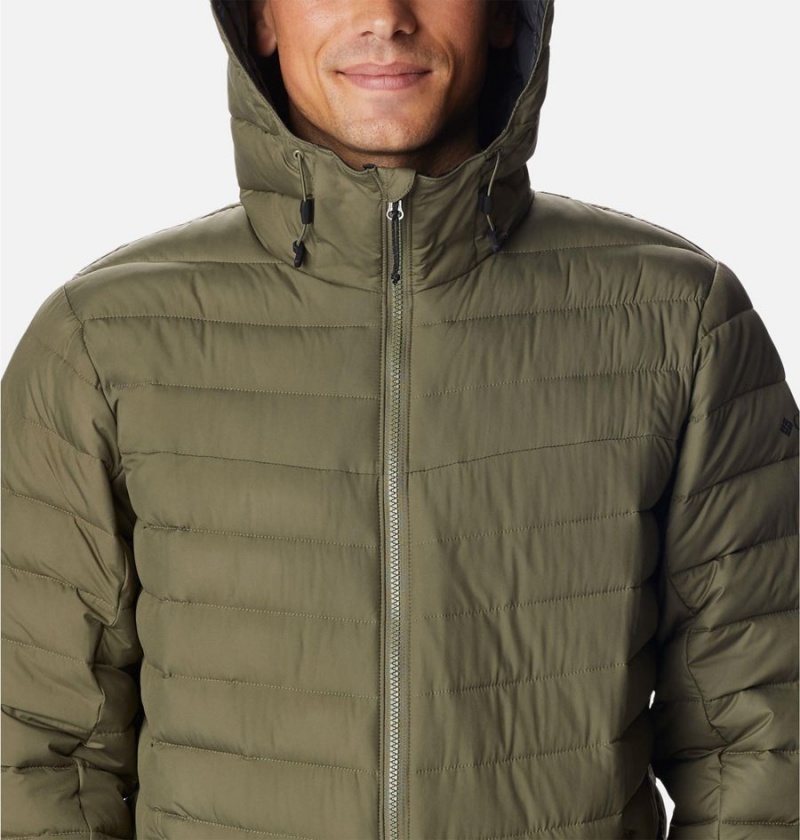 Green Columbia Slope Edge Hooded Insulated Men's Puffer Jacket | 41068SMLX