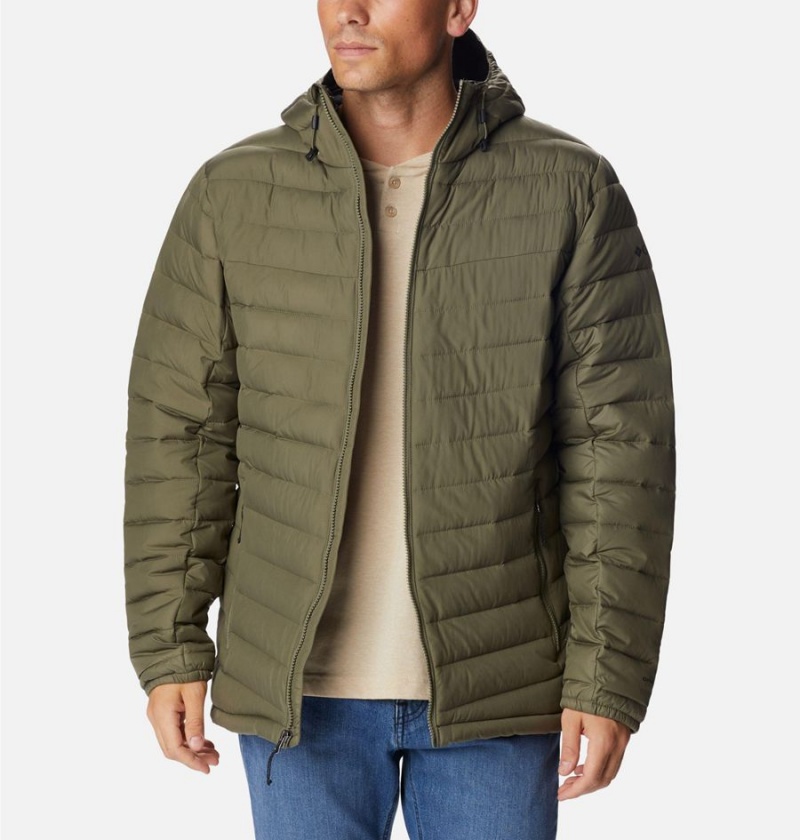 Green Columbia Slope Edge Hooded Insulated Men's Puffer Jacket | 41068SMLX