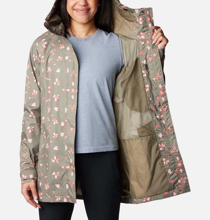 Green Columbia Splash A Little II Women's Rain Jacket | 82167XGCW