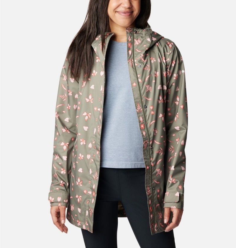 Green Columbia Splash A Little II Women's Rain Jacket | 82167XGCW