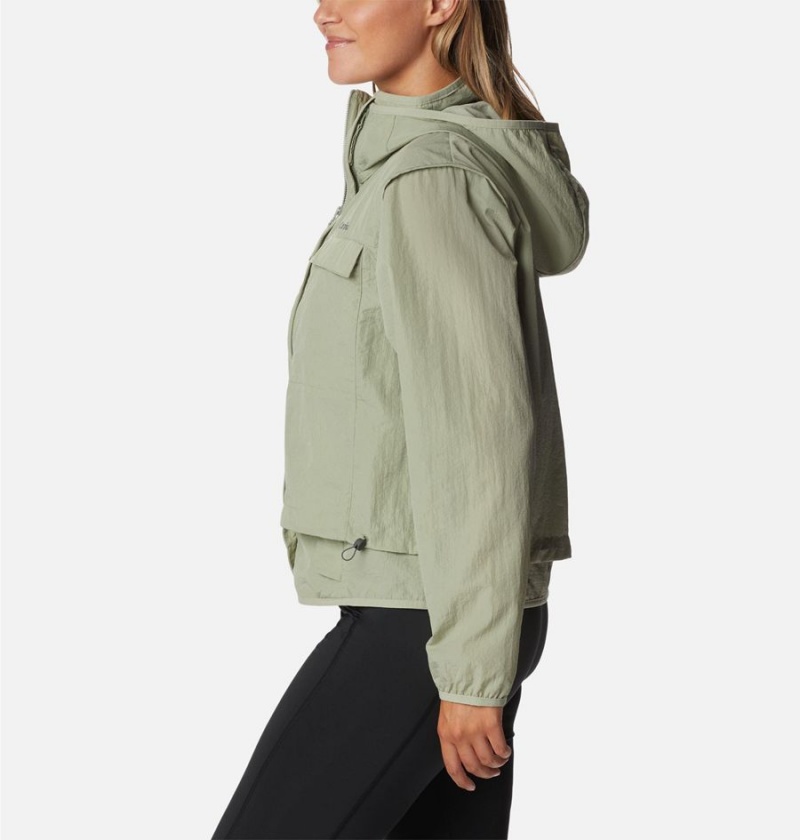 Green Columbia Spring Canyon Wind Interchange Women's 3 In 1 Jackets | 01862JXWV