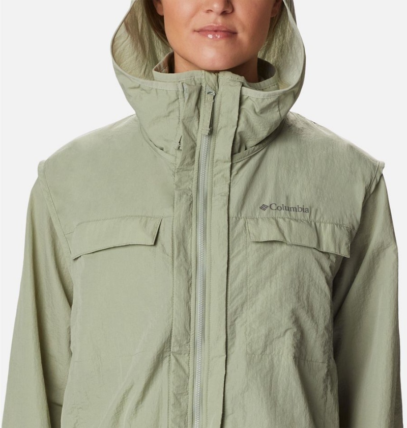 Green Columbia Spring Canyon Wind Interchange Women's 3 In 1 Jackets | 01862JXWV