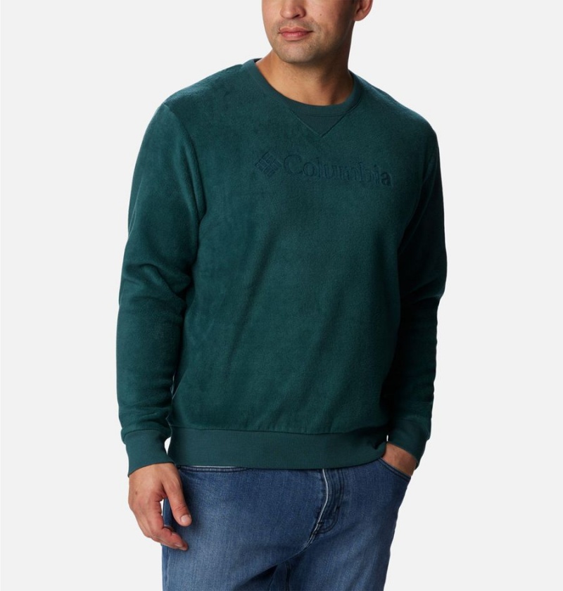 Green Columbia Steens Mountain Crew Top 2.0 Men's Pullover | 21640XSWT