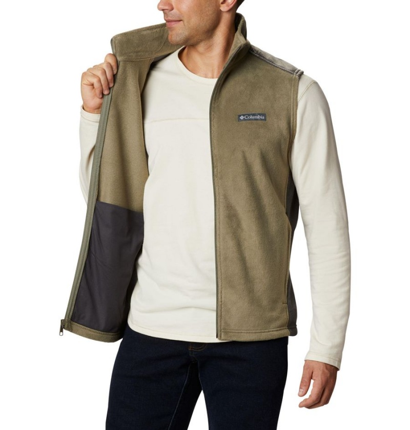 Green Columbia Steens Mountain Fleece Men's Vest | 59046DARN