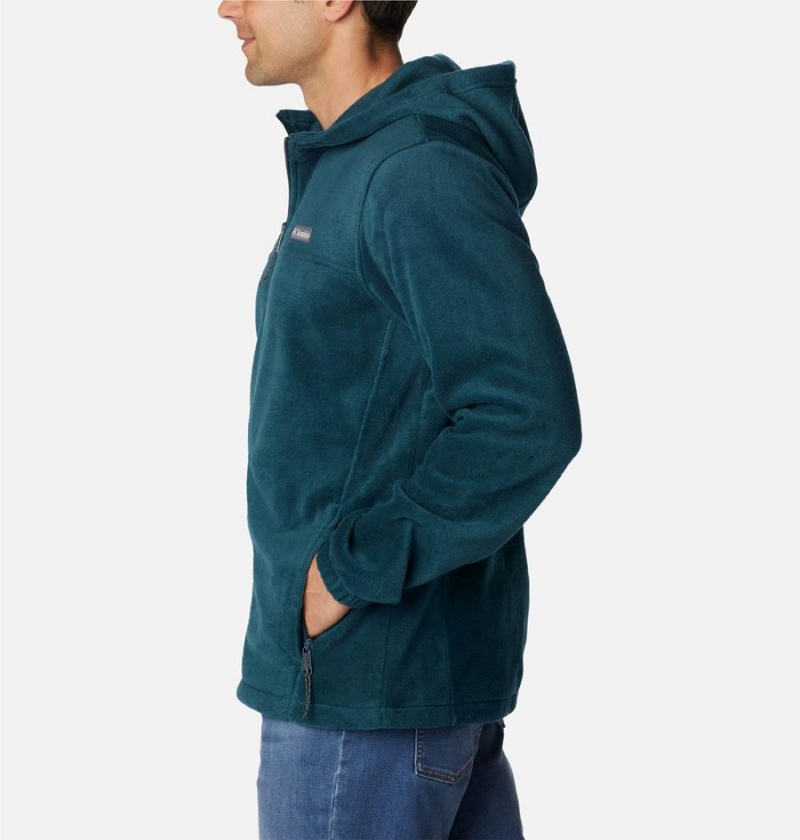 Green Columbia Steens Mountain Full Zip Hoodie Men's Fleece Jacket | 98465NBCI