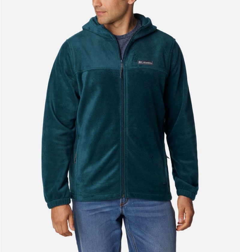 Green Columbia Steens Mountain Full Zip Hoodie Men\'s Fleece Jacket | 98465NBCI