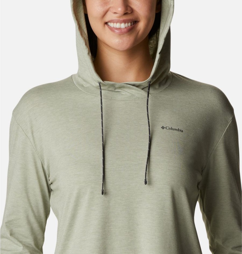 Green Columbia Sun Trek Pullover Women's Hoodie | 56089FHVA