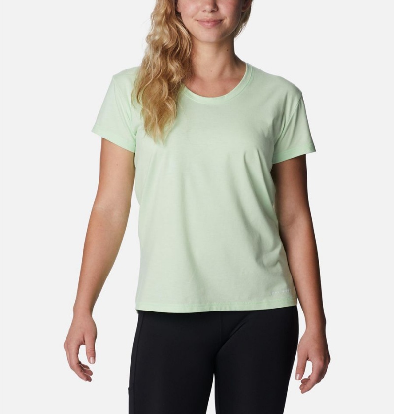 Green Columbia Sun Trek Women's T-Shirt | 31574XMBY