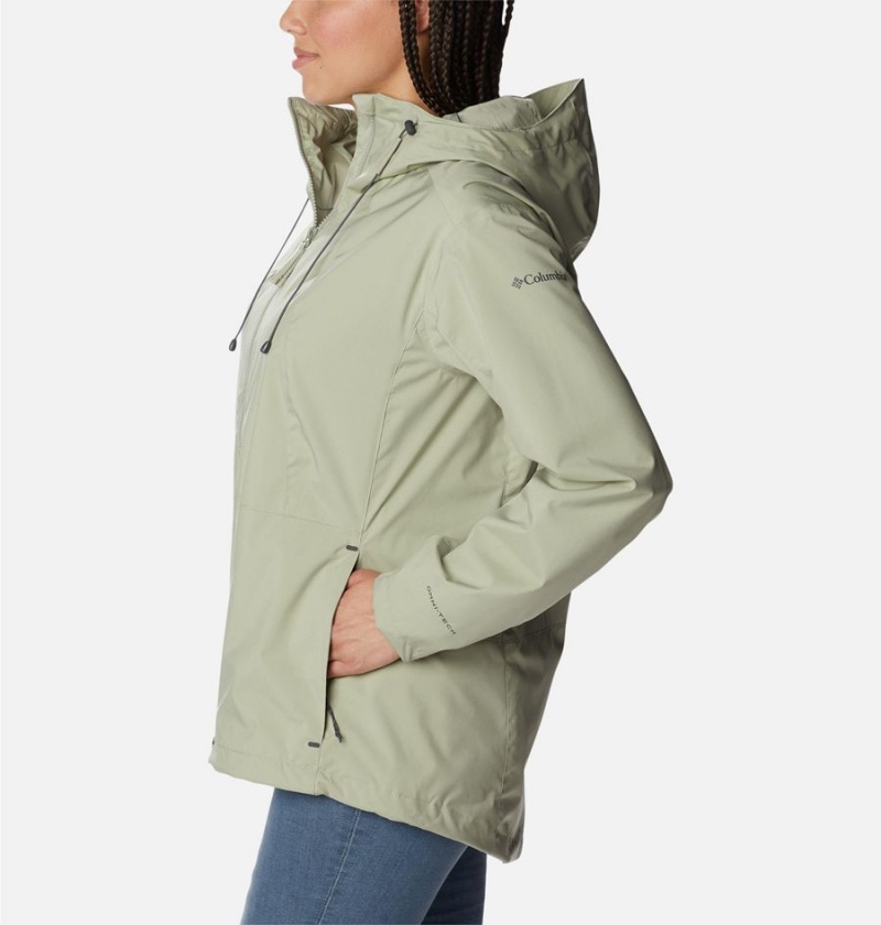 Green Columbia Sunrise Ridge Women's Rain Jacket | 75429MYXB