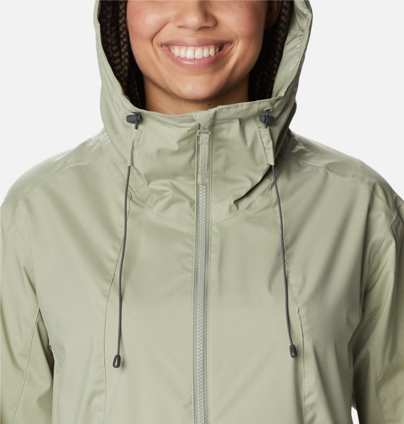 Green Columbia Sunrise Ridge Women's Rain Jacket | 75429MYXB