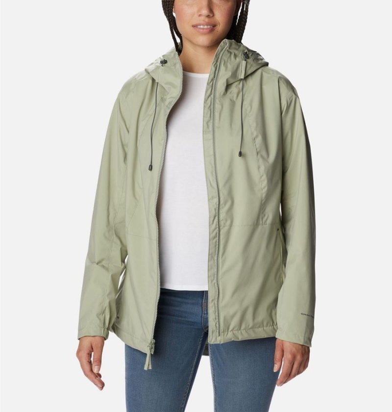 Green Columbia Sunrise Ridge Women's Rain Jacket | 75429MYXB