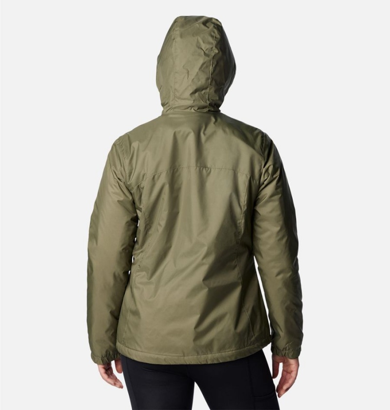 Green Columbia Switchback Sherpa Lined Women's Rain Jacket | 43028XTLM