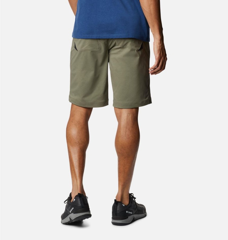 Green Columbia Tech Trail Men's Shorts | 45718BKWI