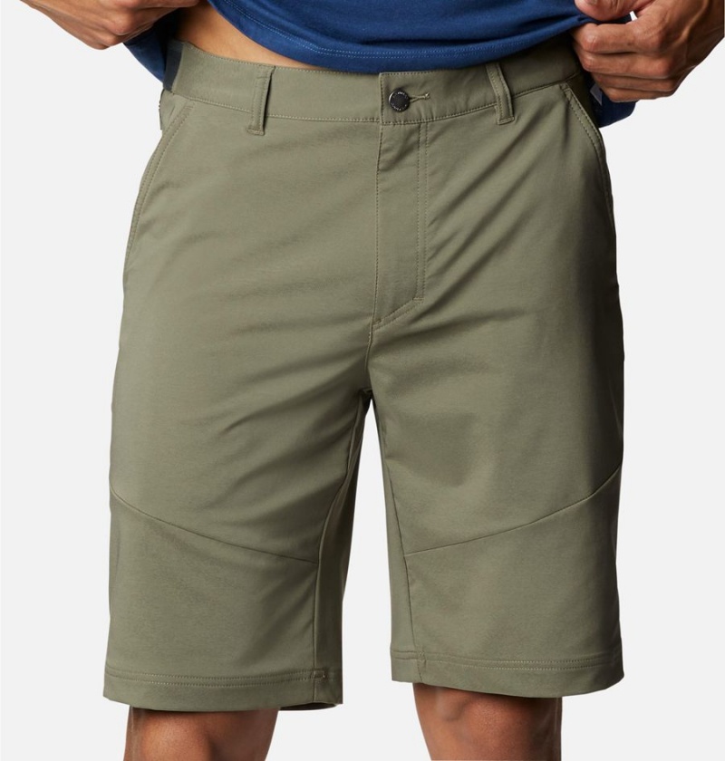 Green Columbia Tech Trail Men's Shorts | 45718BKWI