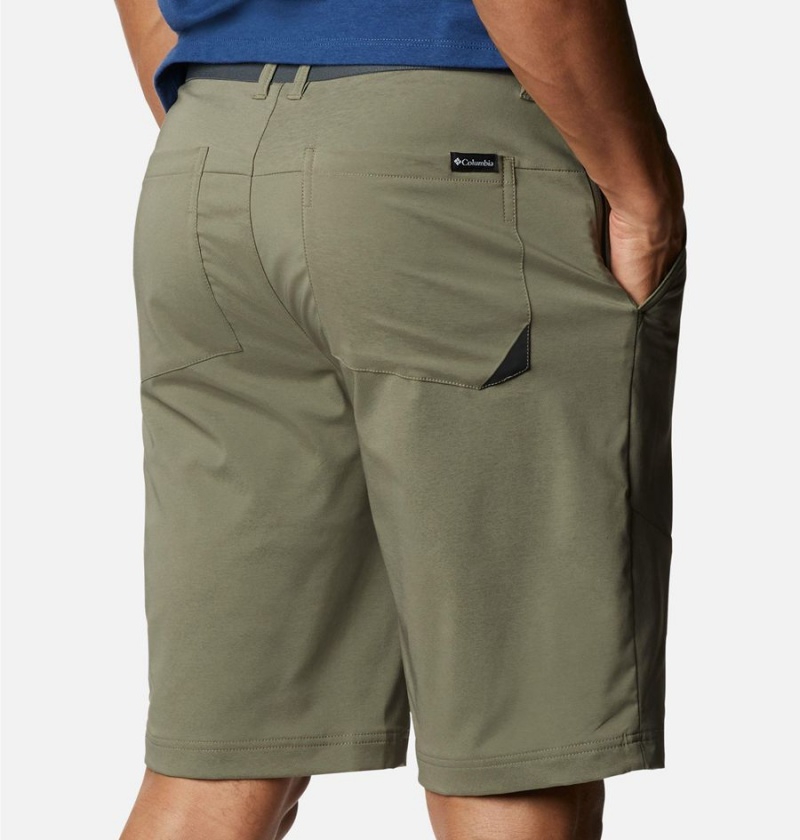 Green Columbia Tech Trail Men's Shorts | 45718BKWI