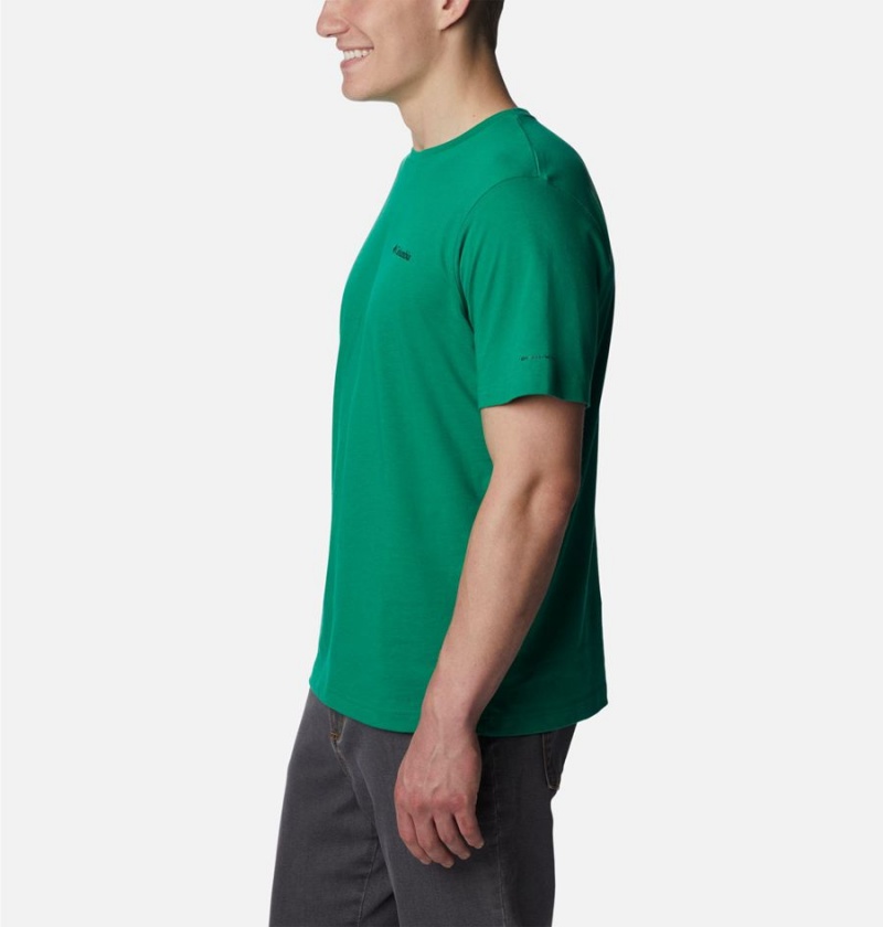 Green Columbia Thistletown Hills Short Sleeve Men's T-Shirt | 98157FXTR