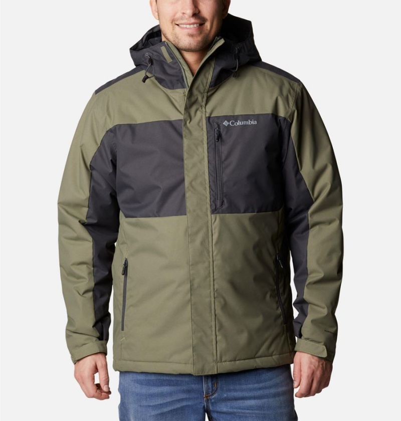 Green Columbia Tipton Peak II Insulated Men\'s Rain Jacket | 72845QTOW