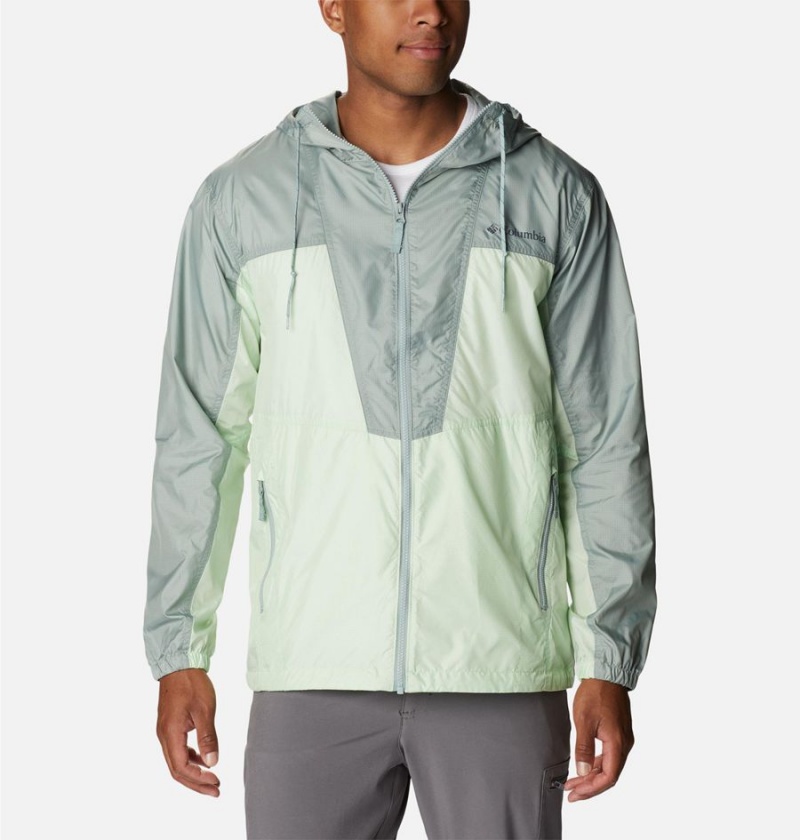 Green Columbia Trail Traveler Men\'s Windbreaker | 94037YEBS