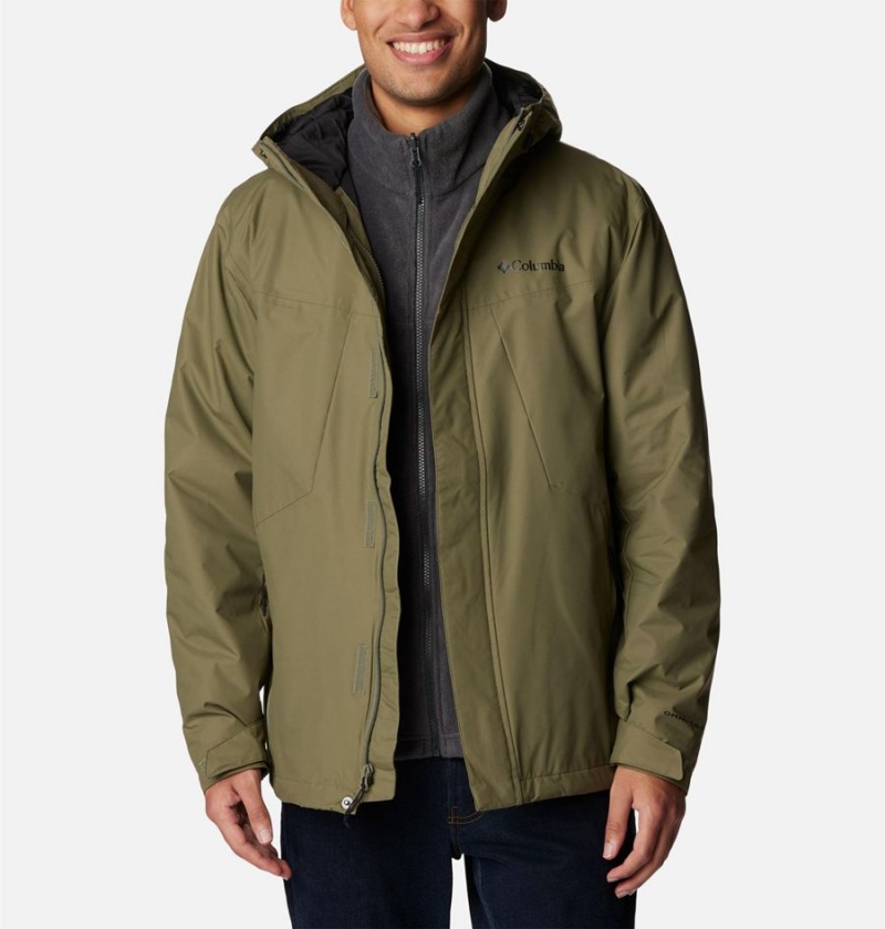 Green Columbia Tunnel Falls Interchange Men's 3 In 1 Jackets | 53182SRYA