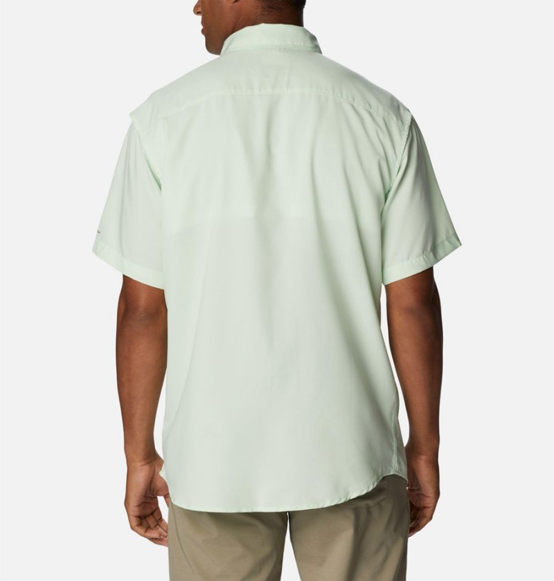 Green Columbia Utilizer II Solid Short Sleeve Men's Shirt | 38465KWJT