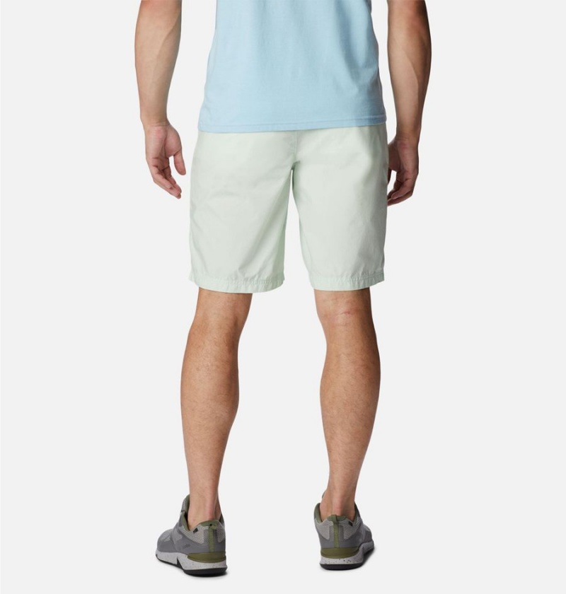 Green Columbia Washed Out Men's Shorts | 87612HDSB