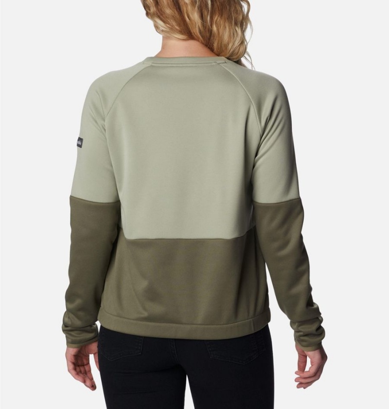 Green Columbia Windgates Crew Sweatshirt Women's Pullover | 31245PBIX