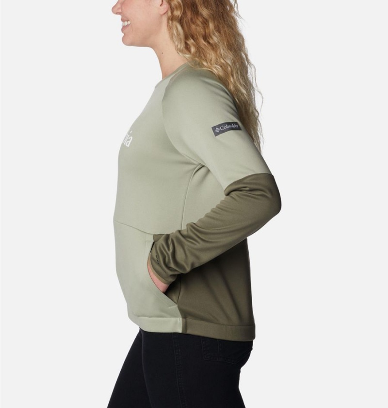 Green Columbia Windgates Crew Sweatshirt Women's Pullover | 31245PBIX