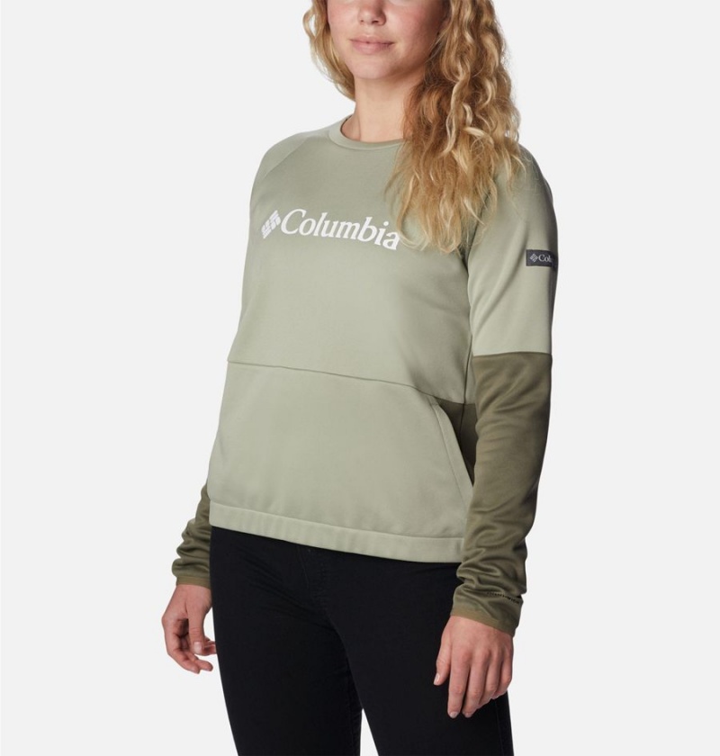 Green Columbia Windgates Crew Sweatshirt Women's Pullover | 31245PBIX