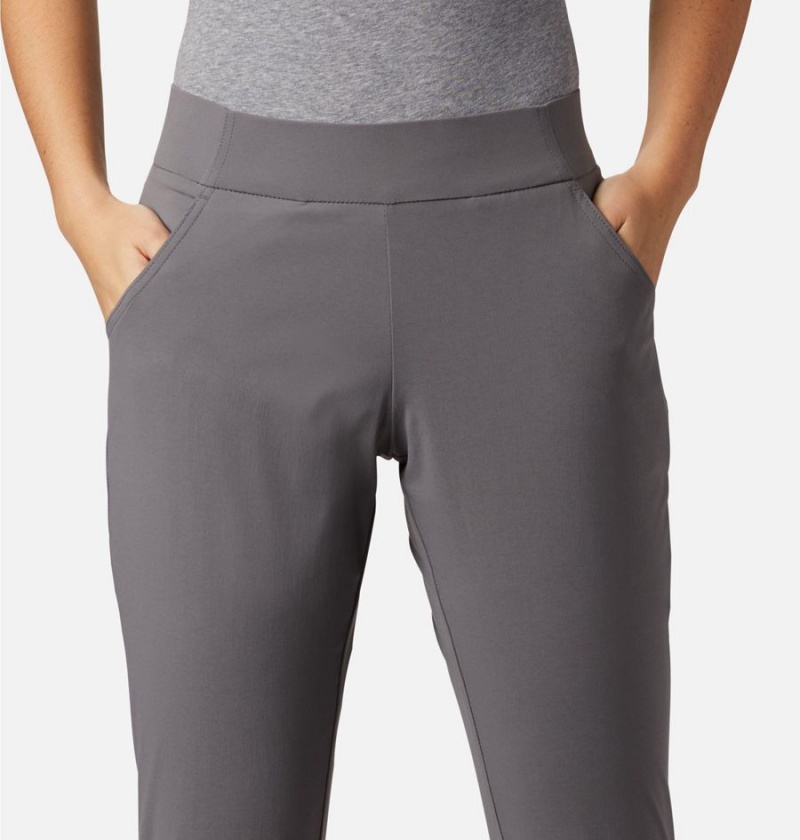 Grey Columbia Anytime Casual Pull On Women's Pants | 48703JEOX