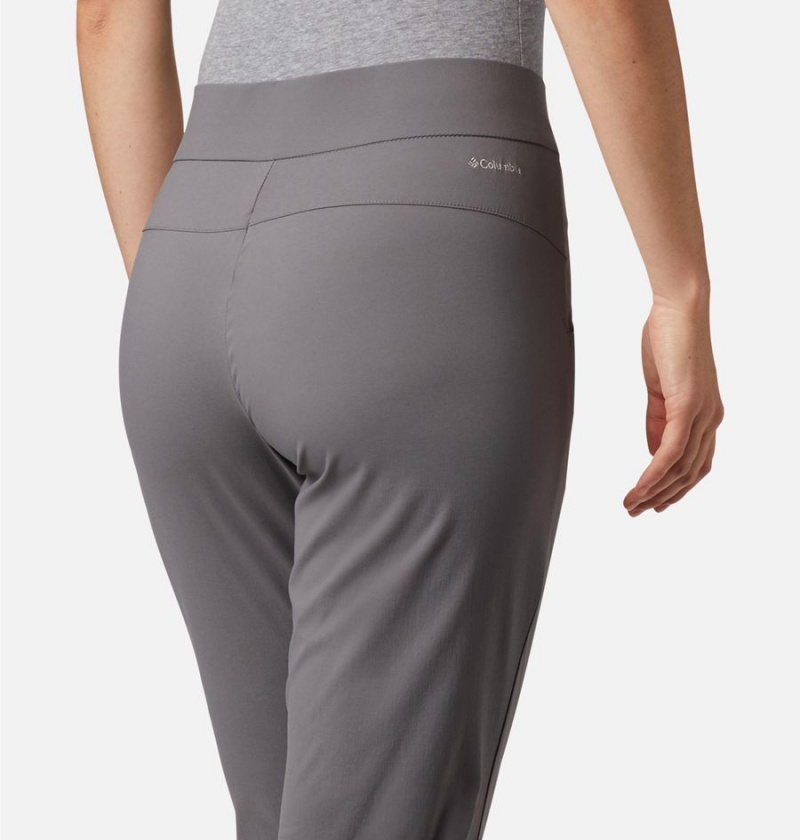 Grey Columbia Anytime Casual Pull On Women's Pants | 48703JEOX