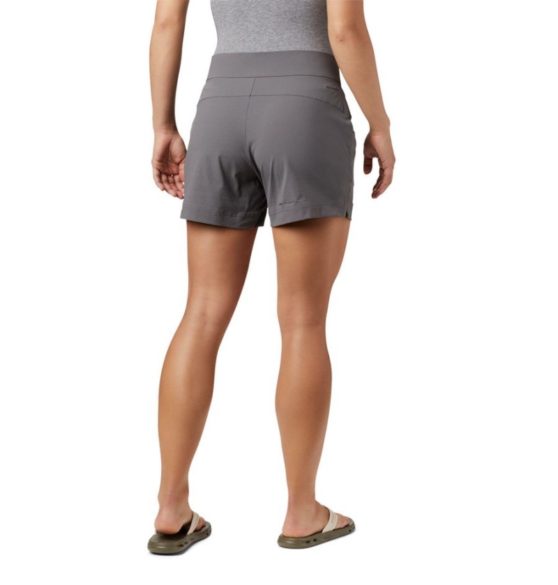 Grey Columbia Anytime Casual Women's Shorts | 04856WPMQ