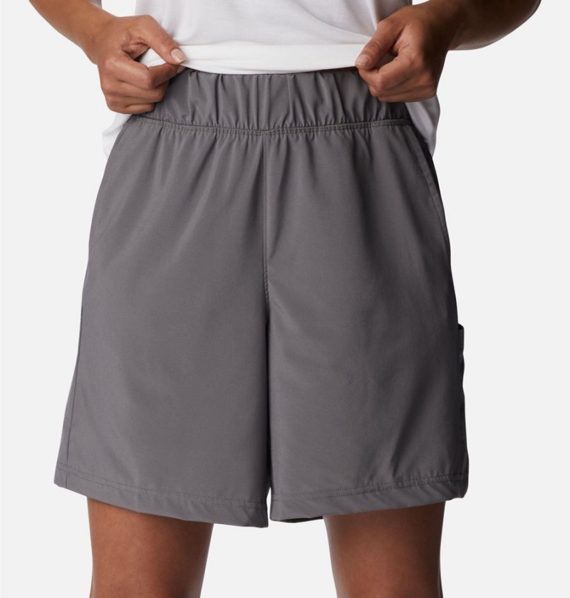 Grey Columbia Anytime Flex Women's Shorts | 34208LVPK