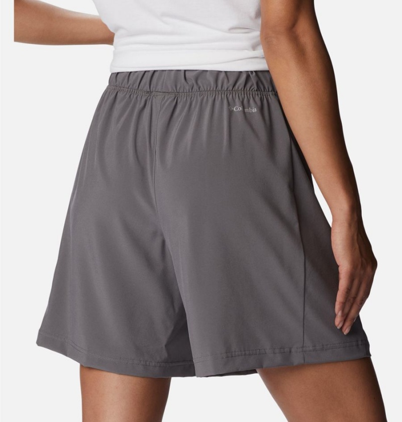 Grey Columbia Anytime Flex Women's Shorts | 34208LVPK