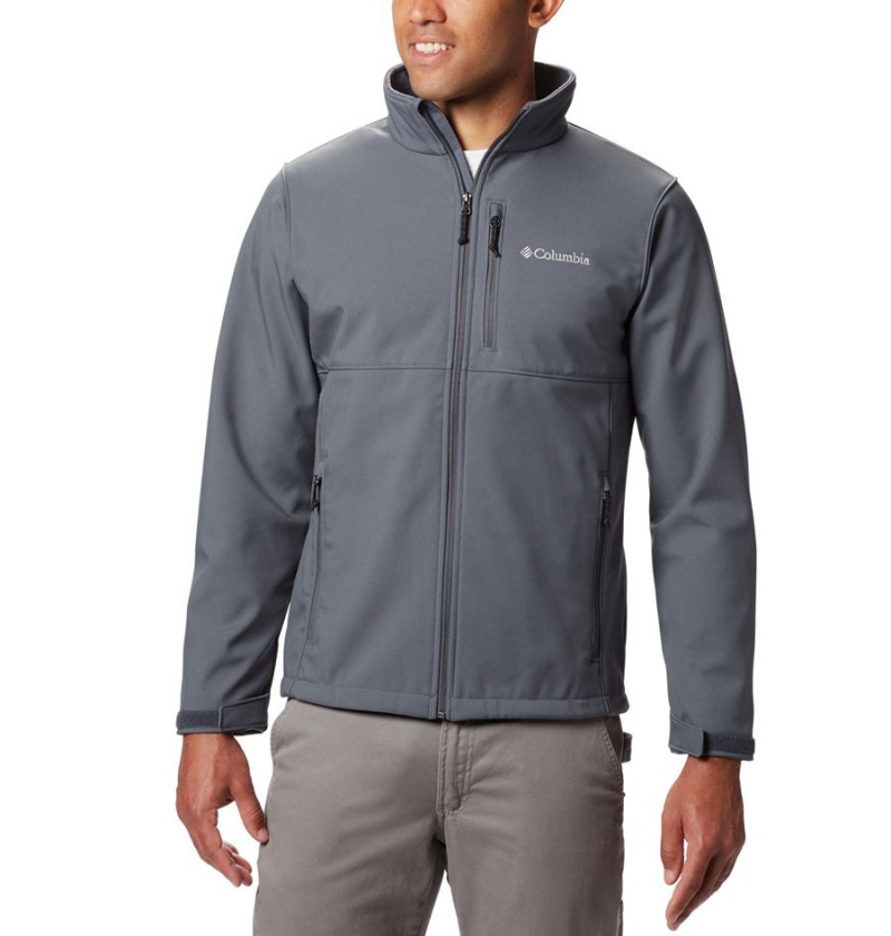 Grey Columbia Ascender Men\'s Softshell Jackets | 86905FHTQ