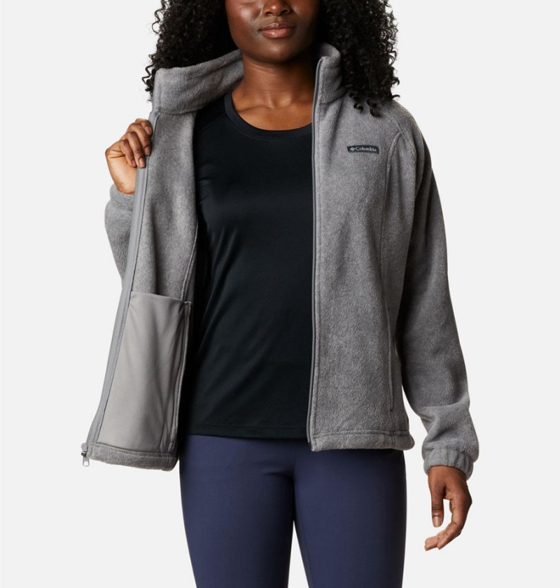 Grey Columbia Benton Springs Full Zip Women's Fleece Jacket | 64097UWDC